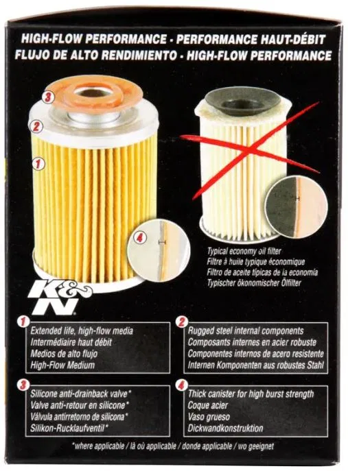 HP-2003 – K&N FILTER Oil Filter, High Flow Premium Media Canister Style - view 3